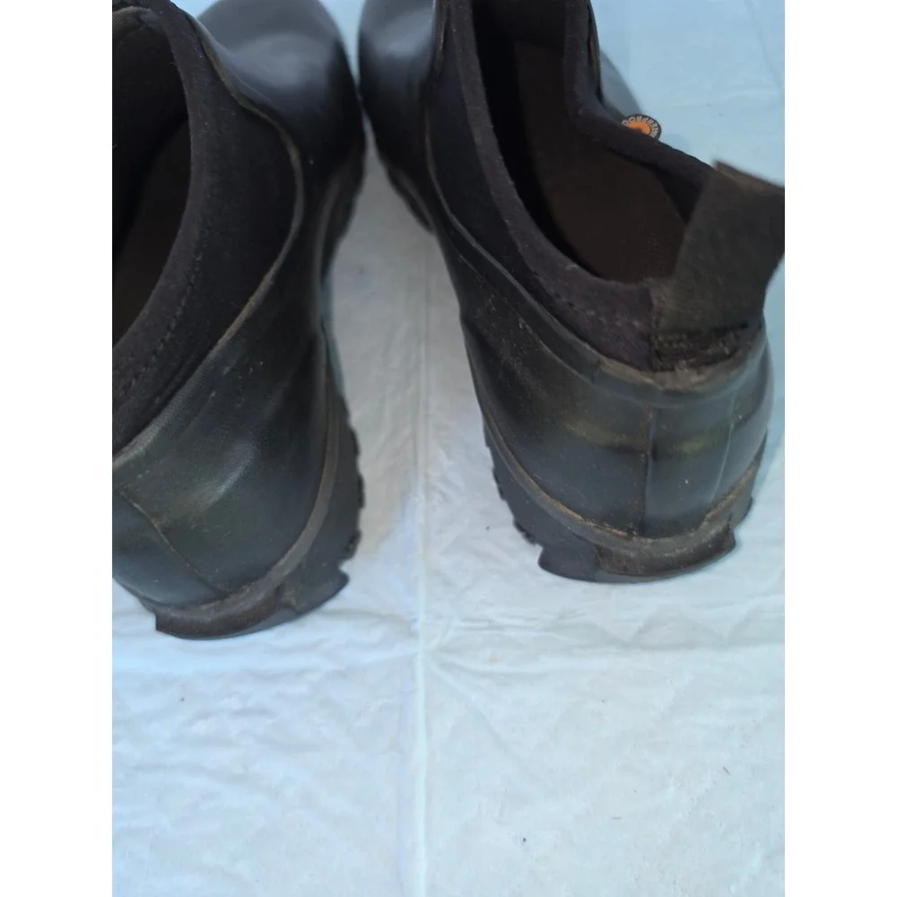 Bogs Sauvie Slip On Low Waterproof Rubber Boots Black 72201-001 Mens 8